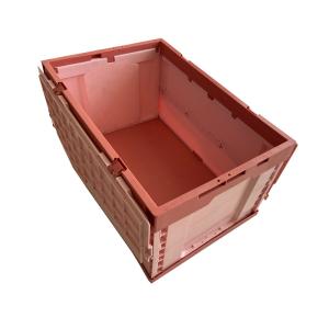 Best Folding HDPE Plastic Storage Crate With Attached Lid wholesale