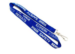 Company Business Custom Polyester Lanyards With Safety Service Logo , J Hook Attachment