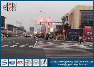 Led Lights Traffic Light Pole Traffic Signal Pole With Flange Connection