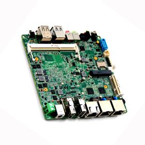 China Quad Core E3845 Mini Computer Nano Motherboard RJ45 RS232 2 LAN HDMI DP Port on sale
