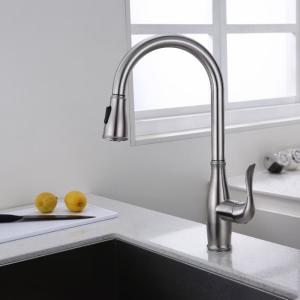 SUS304 Stainless Steel Touch Sensor Kitchen Faucet Gooseneck Spout DC6V
