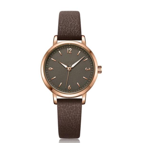 Cheap Simple Elegant Leather Strap Watches Womens With Japan Quartz Movement for sale
