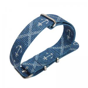 Best ROHS  Navy Blue Watch Strap , 24mm Wide Nylon Watch Bands wholesale