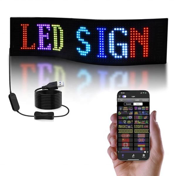 Cheap Flexible USB Programmable LED Matrix Panel Colorful Display for Indoor Advertising for sale