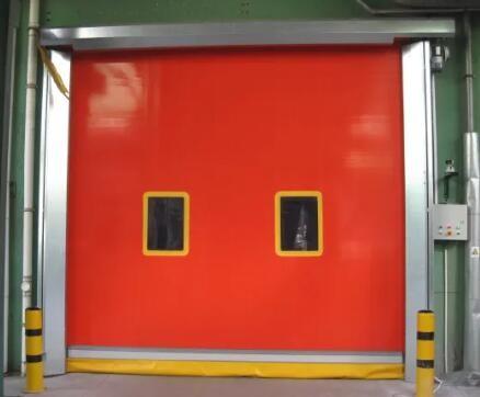 Cheap PVC Vinyl Fabric Rubber Fold up Fast Acting Quick Rolling Clean Room Rapid Automatic door for sale