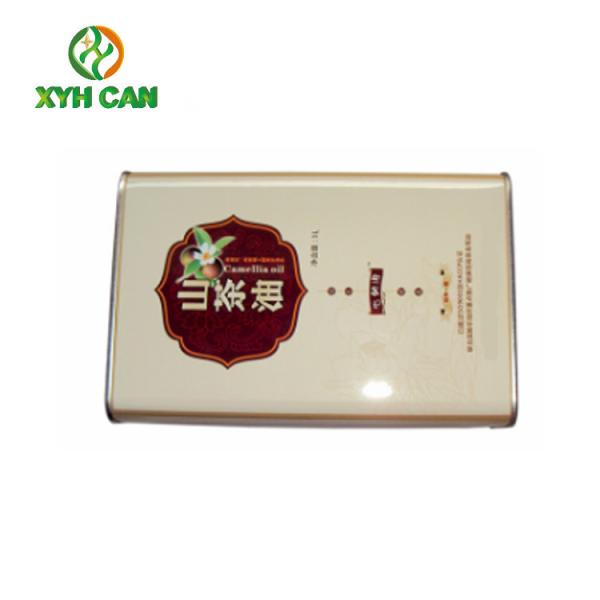 Cheap Rectangular Tin Containers With Lid Glossy Lamination Printing for sale