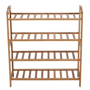 China 100% Natural Bamboo Shoe Bench Shoe Storage Racks Shelf Organizer 4 Layer on sale