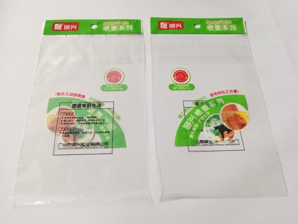 Cheap Upper Open 70microns Plastic Header Bag customized logo Wtih Sealing for sale