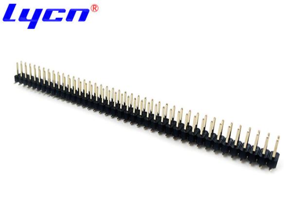 Cheap SMT Type 2 Row Pin Header Connector PA6T UL94V-0 Black 2-60 Pin for sale