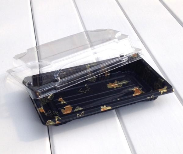Cheap Stackable Disposable PS Plastic Sushi Container for sale