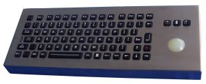 Arabic desktop ruggedized keyboard with transparent trackball , industrial computer keyboard