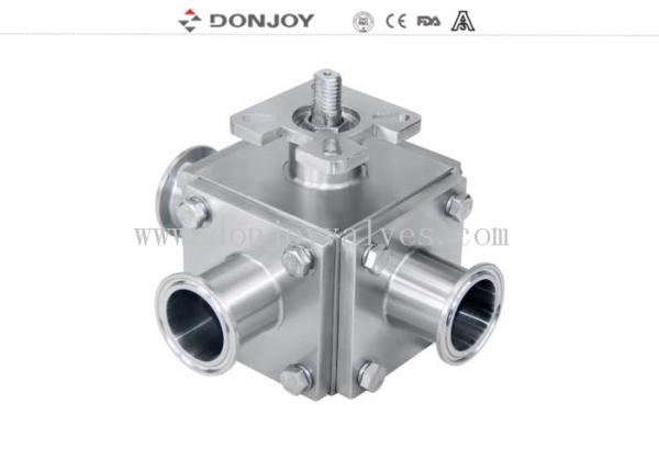Cheap SS316L 2" Manual 3 Way T Port  Sanitary Ball Valve with 3A certificate for sale