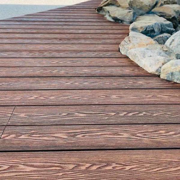 Cheap Textured 3D Composite Decking Embossing Wood Plastic Composite Decking for sale