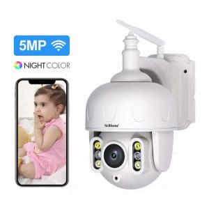 China Outdoor Waterproof Security Camera 5MP Full Color Night Vision WiFi Auto Motion Tracking Camera on sale