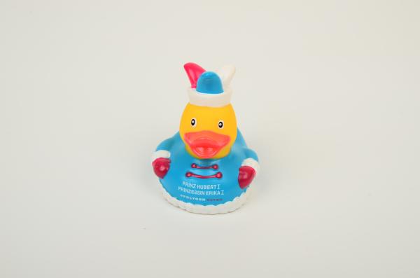 Cheap EN71 Eskimo Floating Baby Rubber Duck Toy Blu Color With Customized design Duck for sale