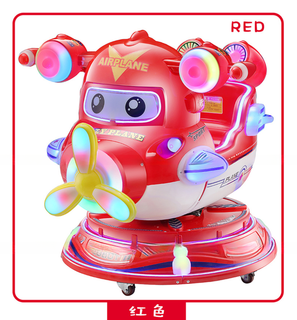 Dreamland Coin operated Rotating Lift MP5 Aircraft Kiddie Ride Mobilization Kids Swing Game Machine 3D Game Swing Car