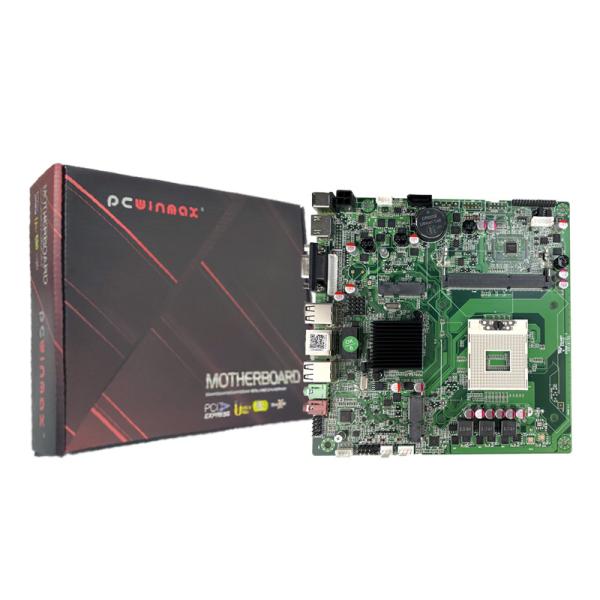 Cheap PCWINMAX HM65 Motherboard LGA988 DDR3 Mini ITX Desktop Mainboard for 2nd 3rd Gen i3 i5 i7 Series Processors for sale