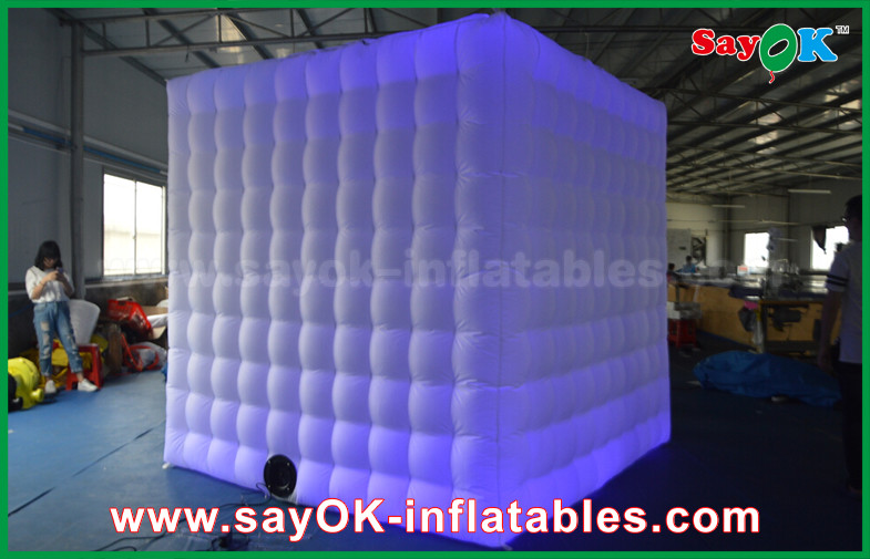 Inflatable Led Photo Booth Green Background Inflatable Photo Booth 2.5 X 2.5 X 2.5m For Wedding / Event