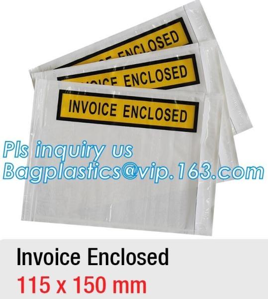 Cheap C4-C7 size PP self-adhesive transparent packing list envelopes, Dhl Fedex Custom Design And Logo Printing Packing List E for sale