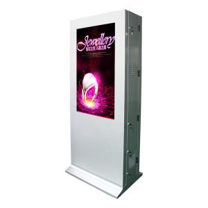 Wireless Wifi Stand Alone Digital Signage With Air - Conditioner , Floor Standing Touch Screen Kiosk
