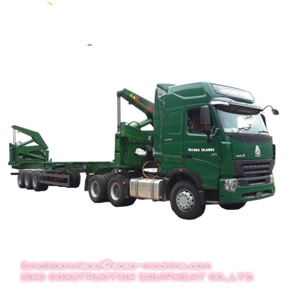 Cheap Two Speed Port Handling Equipment 20ft 40ft Self Loading Container Trailer for sale