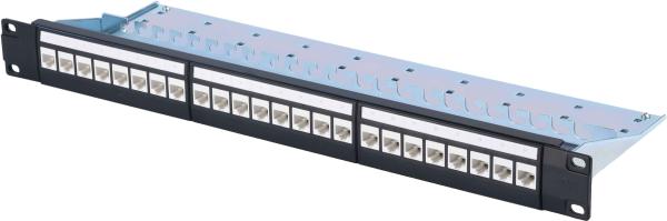 Cheap UTP Network Patch Panel CAT6A CAT6 CAT5E 1U 24 Port Modular Type for sale