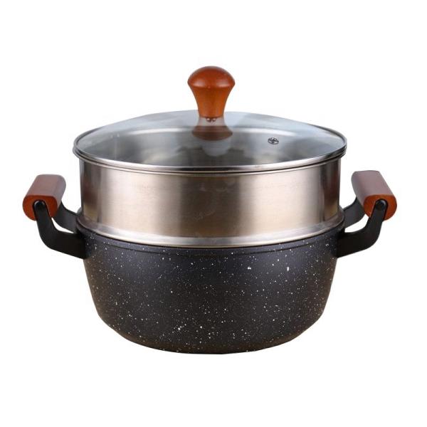 Cheap Non Stick Soup Stackable Steamer Pot Multifunctional  Customized Logo for sale