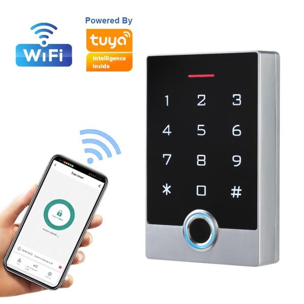 Cheap Waterproof RFID Fingerprint Access Control Metal Keypad With Tuya App for sale