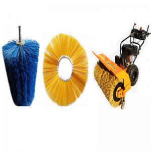 China Customized Industry Road Sweeper Brushes Flat Rotary PVC Roller 600mm Hair Length on sale