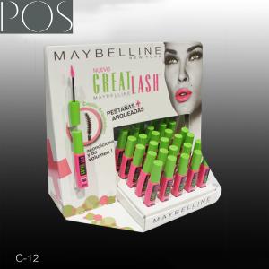 China lipstick PDQ cardboard countertop display box on sale