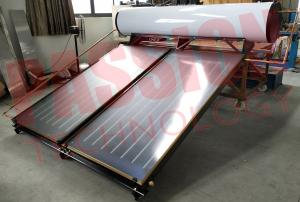 Best 300L White Tank Pressurized Flat Plate Solar Water Heater, Blue Titanium Flat Collector wholesale