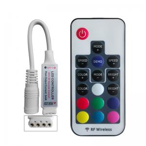 Best Mini LED RGB Controller RF 17 Key Wireless Remote Control For 5050 RGB LED Light Bar wholesale