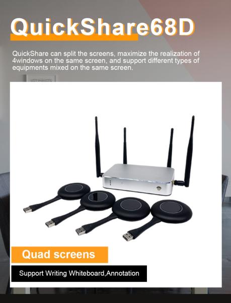 Cheap Android BYOD Wireless Presentation 65m , USB Hdmi Vga Switcher for sale