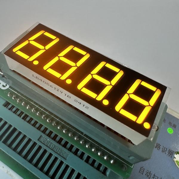 Cheap Ultra Bright Amber 4 Digit 14.2mm 7 Segment LED Display Common Anode For Temperature Control for sale