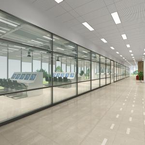 Best 10mm Double Glass Partition Soundproof Polished Surface 6063 T5 wholesale