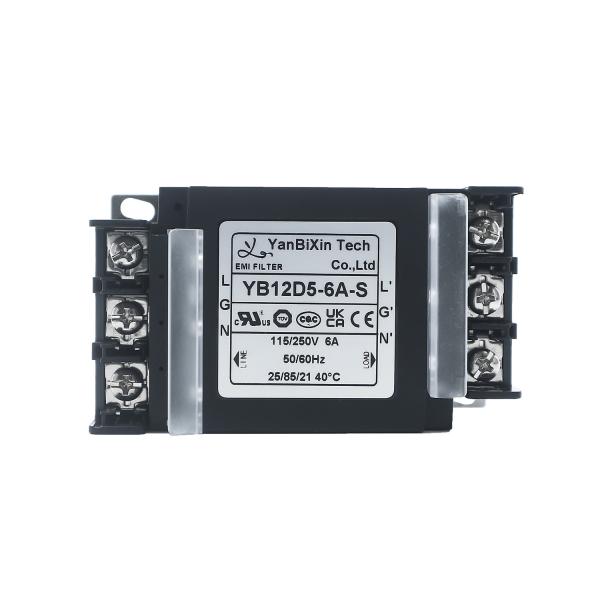 Cheap YBX New Type Single-Phase Filter Safe Plastic Housing EMI/EMC Filter With Terminal Block Cover for sale