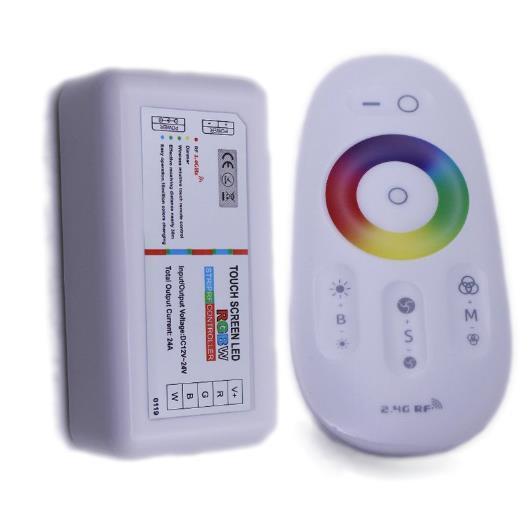 Cheap 12V 2.4G Stable Wireless RGBW LED Controller With Touch Screen for sale