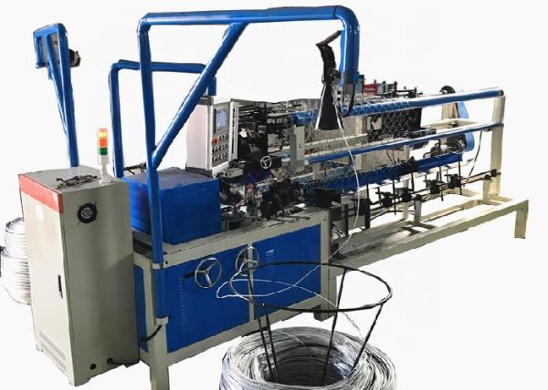 Cheap PLC Double Wire Weaving Semi Automatic Chain Link Fencing Machine With Compacting Machine for sale
