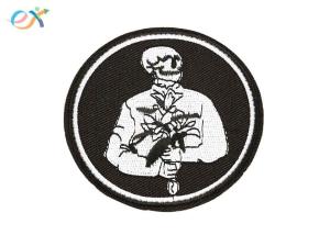 Best Romantic Logo Custom Motorcycle Patches Pantone Color With Merrow Border wholesale