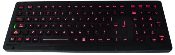 Cheap 103 keys explosion proof Industrial marine keyboard with red backlight for sale
