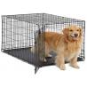 3 Sizes Stainless Steel Premium Heavy Duty Pet Dog Crate Cage Kennel For Medium Large Sized Dogs for sale