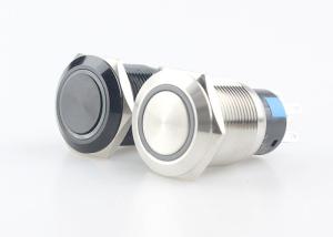 Push Button Switch LED Illuminated Oxidized Aluminum
