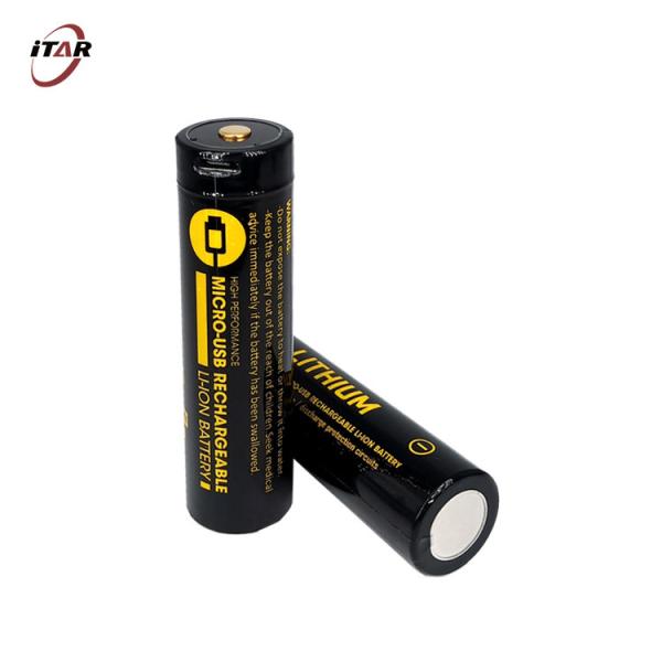 Cheap USB C Li Ion Rechargeable Batteries 18650 3.7V 2600mAh For Torches for sale