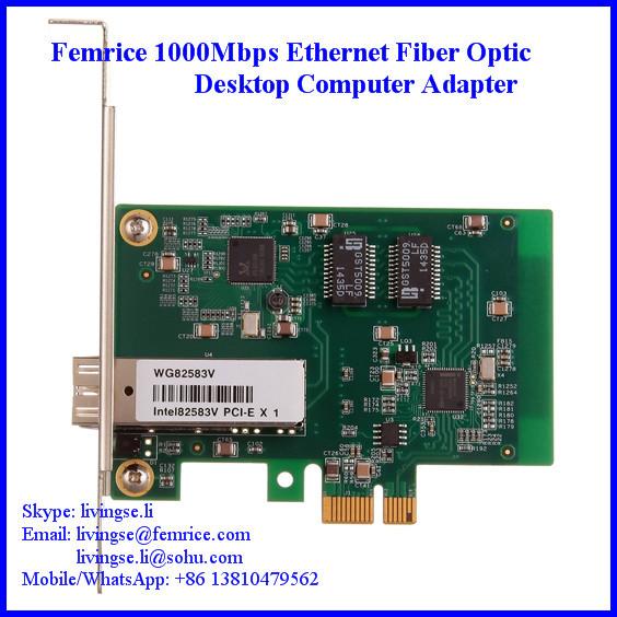 Cheap 10/1001000Mbps Ethernet NIC Card SFP Slot Single Port Desktop Computer Network Card for sale