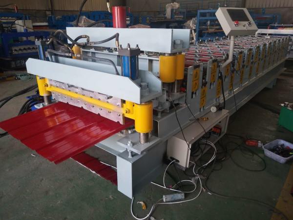 Cheap 5 Kw Door Frame Roll Forming Machine , 6-12m / Min Working Speed Ibr Sheet Making Machine for sale