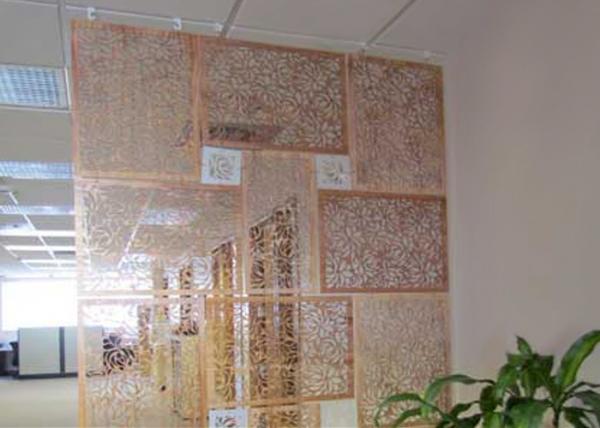 Cheap Luxurious Fireproof Decorative Privacy Screen , Laser Cut Metal Panels Corrosion Protection for sale