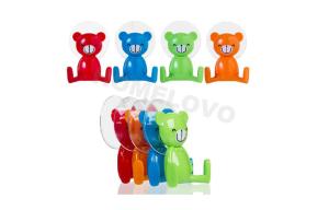 Best Customized Red Plastic adhesive Removable Wall Hooks Traceless , Cute animal design wholesale
