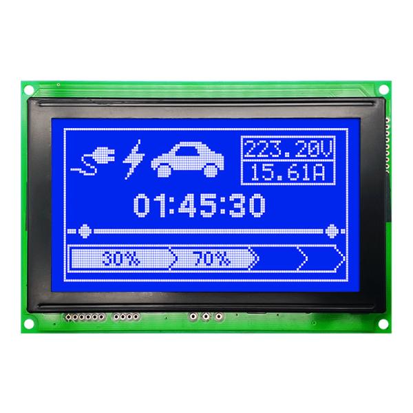 Cheap 128X64 Graphic LCD Module STN Gray Display With White Side Backlight for sale