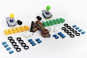 Best USD20.95---Joystick pack,2 joysticks and 18 push buttons yellow and green color wholesale