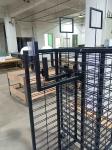 Robust 4 Way Wire Mesh Display Rack Rolling Gridwall Display Powder Coated AT